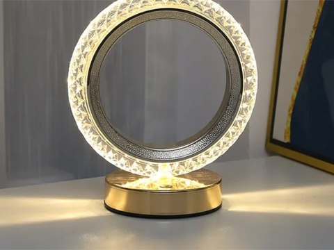 Lampka nocna stołowa pierścień kryształ led rgb Lampka nocna stołowa pierścień kryształ led rgb