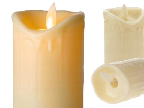 Świeczka na baterie znicz led ruchomy płomień wosk Świeczka na baterie znicz led ruchomy płomień wosk