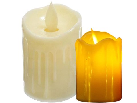 Świeczka na baterie znicz led ruchomy płomień wosk Świeczka na baterie znicz led ruchomy płomień wosk