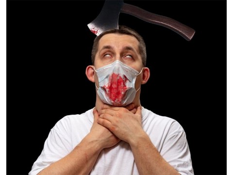 Topór na halloween opaska na głowę siekiera strój Topór na halloween opaska na głowę siekiera strój