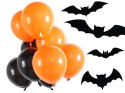 Zestaw balonów halloween czarne pomarańczowe 20szt