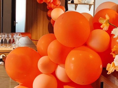 Zestaw balonów halloween czarne pomarańczowe 20szt Zestaw balonów halloween czarne pomarańczowe 20szt