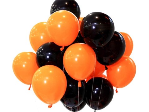 Zestaw balonów halloween czarne pomarańczowe 20szt Zestaw balonów halloween czarne pomarańczowe 20szt