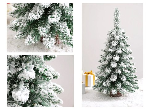Choinka sztuczna śnieg mała 50cm ozdobna na biurko Choinka sztuczna śnieg mała 50cm ozdobna na biurko
