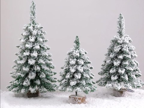Choinka sztuczna śnieg mała 50cm ozdobna na biurko Choinka sztuczna śnieg mała 50cm ozdobna na biurko