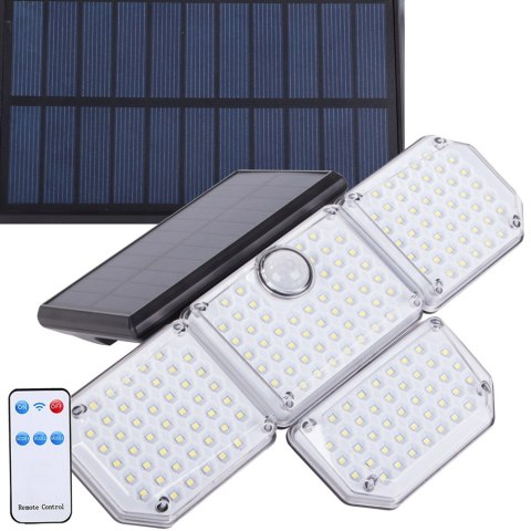 Lampa solarna 181 led z czujnikiem ruchu zmierzchu + pilot ogrodowa uliczna Lampa solarna 181 led z czujnikiem ruchu zmierzchu + pilot ogrodowa uliczna