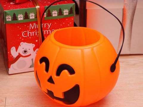 Wiaderko halloween pojemnik dynia na cukierki duże Wiaderko halloween pojemnik dynia na cukierki duże