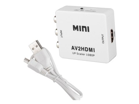 Adapter konverter sygnału av rca cinch do hdmi audio rca 1080p cvbs kabel Adapter konverter sygnału av rca cinch do hdmi audio rca 1080p cvbs kabel