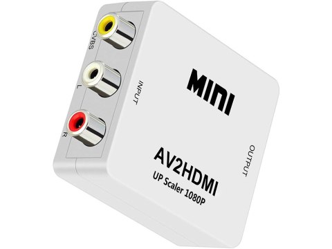 Adapter konverter sygnału av rca cinch do hdmi audio rca 1080p cvbs kabel Adapter konverter sygnału av rca cinch do hdmi audio rca 1080p cvbs kabel