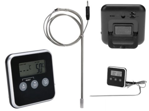 Cyfrowy termometr z termo sondą do pieczenia mięsa wędzarni timer alarm lcd Cyfrowy termometr z termo sondą do pieczenia mięsa wędzarni timer alarm lcd