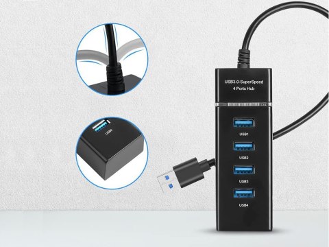 Hub usb 3.0 rozgałęźnik portów 4 porty rozdzielacz przejściówka adapter Hub usb 3.0 rozgałęźnik portów 4 porty rozdzielacz przejściówka adapter