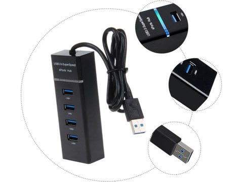 Hub usb 3.0 rozgałęźnik portów 4 porty rozdzielacz przejściówka adapter Hub usb 3.0 rozgałęźnik portów 4 porty rozdzielacz przejściówka adapter
