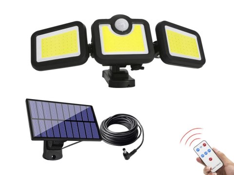Lampa solarna z czujnikiem ruchu zmierzchu 171 led osobny panel ogrodowa Lampa solarna z czujnikiem ruchu zmierzchu 171 led osobny panel ogrodowa