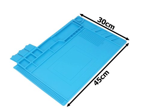 Mata silikonowa serwisowa lutowania organizer duża podkładka 30x45 magnes Mata silikonowa serwisowa lutowania organizer duża podkładka 30x45 magnes