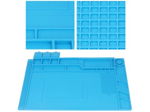 Mata silikonowa serwisowa lutowania organizer duża podkładka 30x45 magnes Mata silikonowa serwisowa lutowania organizer duża podkładka 30x45 magnes