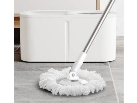 Mop obrotowy rotacyjny 360 spin turbo wiadro zestaw 2x nakładki mikrofibra Mop obrotowy rotacyjny 360 spin turbo wiadro zestaw 2x nakładki mikrofibra