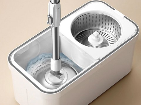 Mop obrotowy rotacyjny 360 spin turbo wiadro zestaw 2x nakładki mikrofibra Mop obrotowy rotacyjny 360 spin turbo wiadro zestaw 2x nakładki mikrofibra
