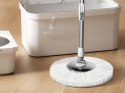 Mop obrotowy rotacyjny 360 spin turbo wiadro zestaw 2x nakładki mikrofibra