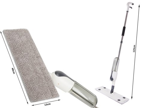 Mop płaski ze spryskiwaczem obrotowy solidny spray 3x wkłady mikrofibra Mop płaski ze spryskiwaczem obrotowy solidny spray 3x wkłady mikrofibra
