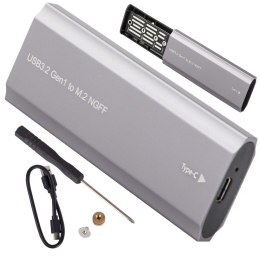 Obudowa adapter dysku kieszeń m.2 sata ngff usb 3.1 usb typ-c 2230-2280mm