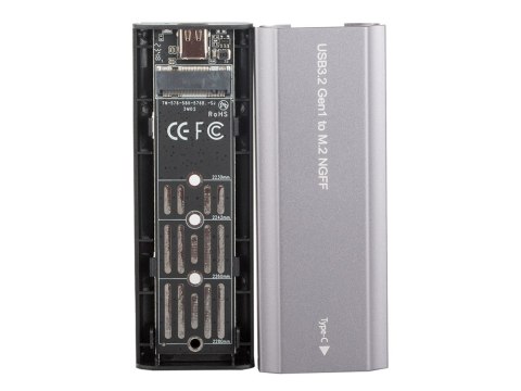 Obudowa adapter dysku kieszeń m.2 sata ngff usb 3.1 usb typ-c 2230-2280mm Obudowa adapter dysku kieszeń m.2 sata ngff usb 3.1 usb typ-c 2230-2280mm