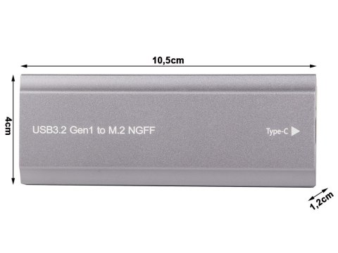 Obudowa adapter dysku kieszeń m.2 sata ngff usb 3.1 usb typ-c 2230-2280mm Obudowa adapter dysku kieszeń m.2 sata ngff usb 3.1 usb typ-c 2230-2280mm