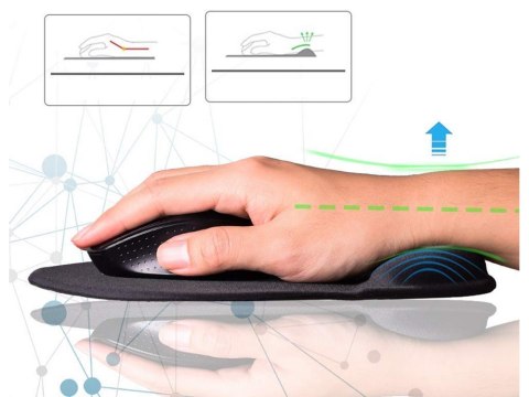Podkładka pod mysz myszkę pod nadgarstek ergonomiczna żelowa memory Podkładka pod mysz myszkę pod nadgarstek ergonomiczna żelowa memory