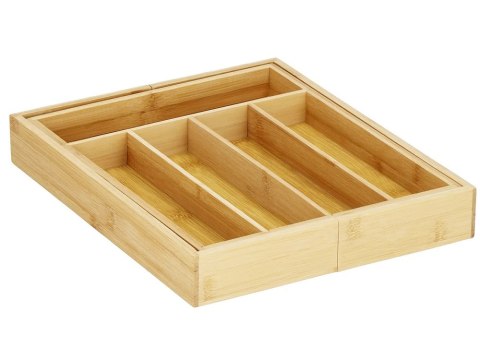 Wkład do szuflady organizer kuchenny na sztućce bambus 7 przegródek 39cm l Wkład do szuflady organizer kuchenny na sztućce bambus 7 przegródek 39cm l