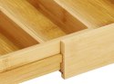 Wkład do szuflady organizer kuchenny na sztućce bambus 7 przegródek 39cm l