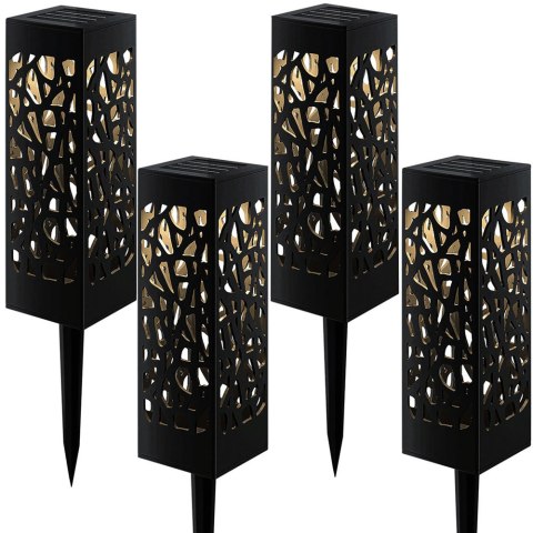 Lampa lampy ogrodowa solarna ozdobna zestaw 4 sztuki czujnik zmierzchu Lampa lampy ogrodowa solarna ozdobna zestaw 4 sztuki czujnik zmierzchu