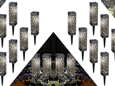 Lampa lampy ogrodowa solarna ozdobna zestaw 4 sztuki czujnik zmierzchu Lampa lampy ogrodowa solarna ozdobna zestaw 4 sztuki czujnik zmierzchu