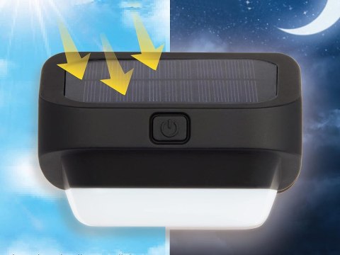 Lampka solarna ogrodowa led rgb na schody taras płot czujnik zmierzchu Lampka solarna ogrodowa led rgb na schody taras płot czujnik zmierzchu