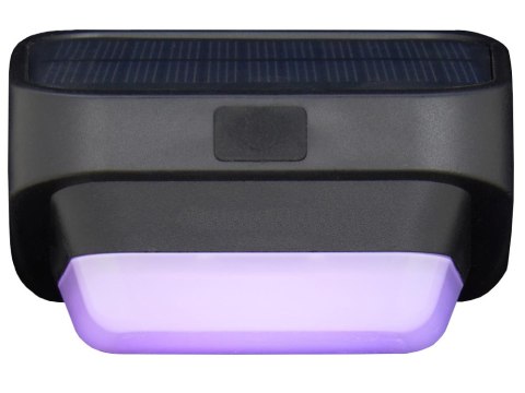 Lampka solarna ogrodowa led rgb na schody taras płot czujnik zmierzchu Lampka solarna ogrodowa led rgb na schody taras płot czujnik zmierzchu