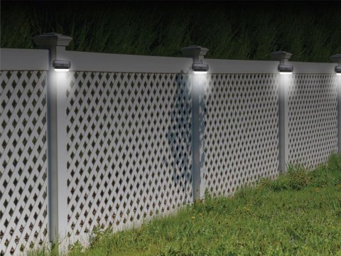 Lampka solarna ogrodowa led rgb na schody taras płot czujnik zmierzchu Lampka solarna ogrodowa led rgb na schody taras płot czujnik zmierzchu