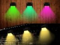 Lampka solarna ogrodowa led rgb na schody taras płot czujnik zmierzchu
