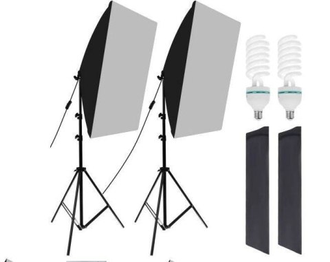 2x 135w lampa światło soft box zestaw statyw domowe studio foto żarówka 2x 135w lampa światło soft box zestaw statyw domowe studio foto żarówka