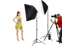 2x 135w lampa światło soft box zestaw statyw domowe studio foto żarówka