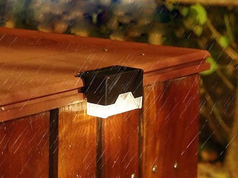 Lampki solarne 4 szt ogrodowe led na schody taras płot czujnik zmierzchu Lampki solarne 4 szt ogrodowe led na schody taras płot czujnik zmierzchu