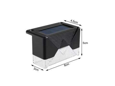 Lampki solarne 4 szt ogrodowe led na schody taras płot czujnik zmierzchu Lampki solarne 4 szt ogrodowe led na schody taras płot czujnik zmierzchu