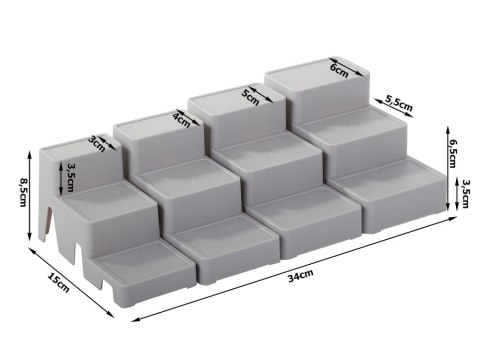 Organizer na kosmetyki modułowy 4 w 1 półka do łazienki pojemnik stojak Organizer na kosmetyki modułowy 4 w 1 półka do łazienki pojemnik stojak