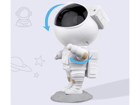Projektor gwiazd astronauta lampka nocna rzutnik niebo laserowy led pilot Projektor gwiazd astronauta lampka nocna rzutnik niebo laserowy led pilot