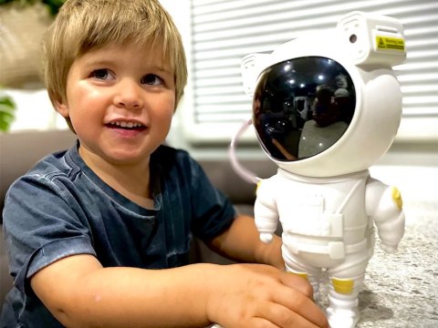 Projektor gwiazd astronauta lampka nocna rzutnik niebo laserowy led pilot Projektor gwiazd astronauta lampka nocna rzutnik niebo laserowy led pilot