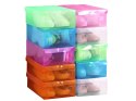 Pudełko pojemnik na buty organizer na obuwie wielokolor przezroczysty 10szt