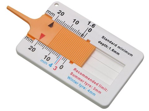 Tester miernik wskaźnik zużycia opon głębokości wysokości bieżnika miarka Tester miernik wskaźnik zużycia opon głębokości wysokości bieżnika miarka