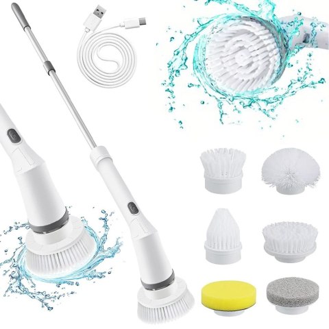 Elektryczna szczotka obrotowa do fug kafli mop z 6 końcówkami tornado Elektryczna szczotka obrotowa do fug kafli mop z 6 końcówkami tornado