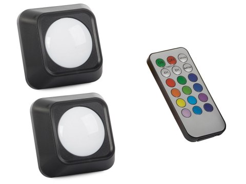Lampka bezprzewodowa lampa nocna lampki rgb led pilot na baterie 2 sztuki Lampka bezprzewodowa lampa nocna lampki rgb led pilot na baterie 2 sztuki