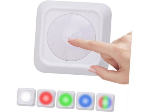 Lampka bezprzewodowa lampa nocna lampki rgb led pilot na baterie 2 sztuki Lampka bezprzewodowa lampa nocna lampki rgb led pilot na baterie 2 sztuki