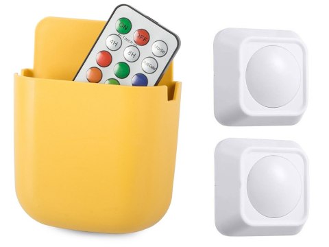 Lampka bezprzewodowa lampa nocna lampki rgb led pilot na baterie 2 sztuki Lampka bezprzewodowa lampa nocna lampki rgb led pilot na baterie 2 sztuki