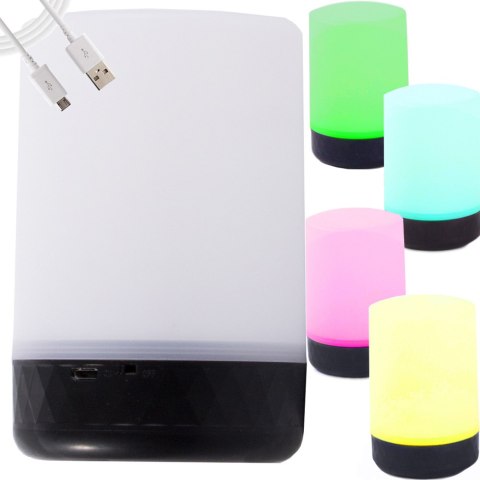 Lampka nocna led rgb usb kolor do pokoju salonu sypialni 2 tryby 8 kolorów Lampka nocna led rgb usb kolor do pokoju salonu sypialni 2 tryby 8 kolorów