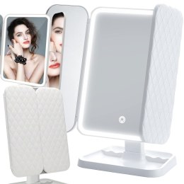 Lusterko kosmetyczne podświetlane led rozkładane lustro do makijażu premium
